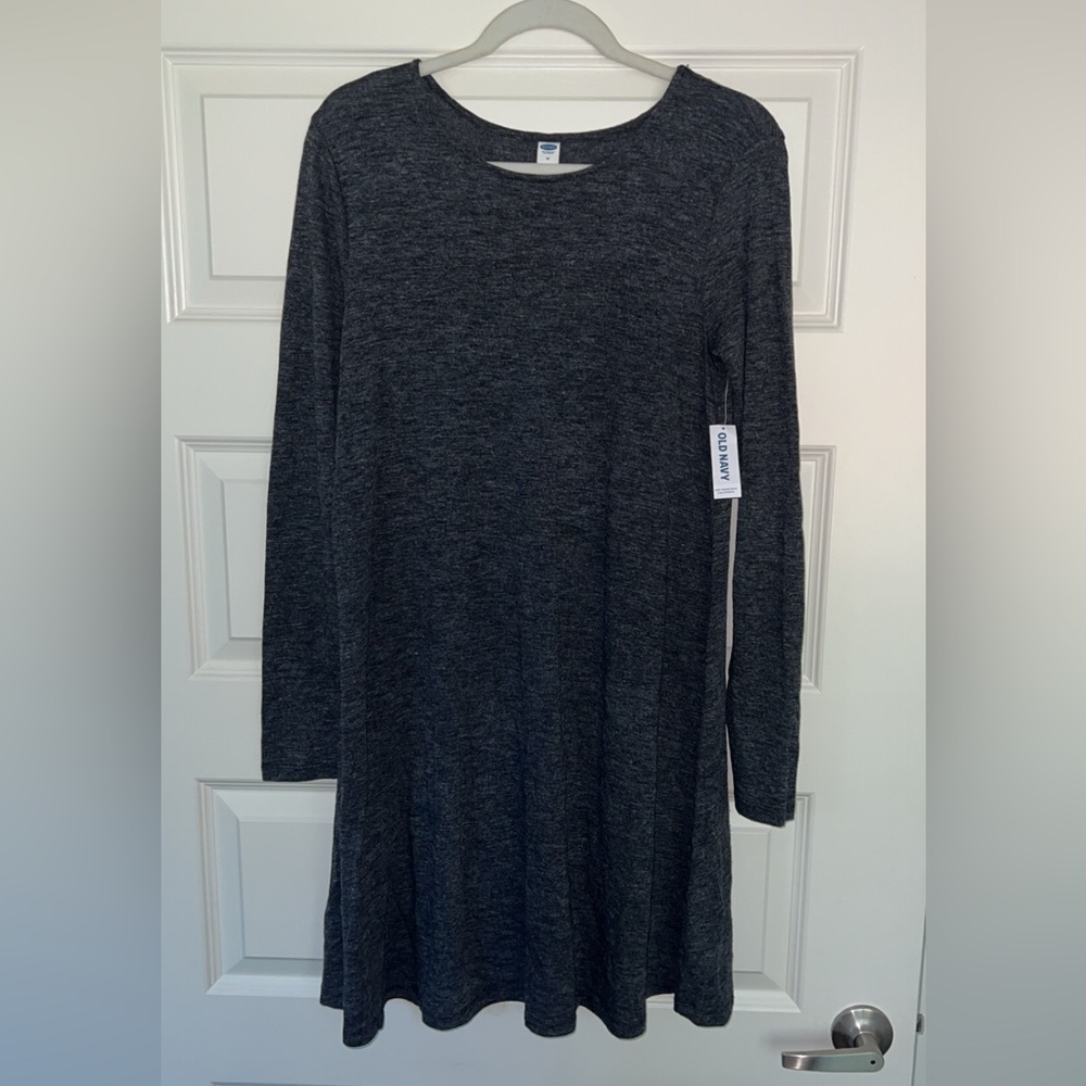 Old Navy Charcoal Long Sleeve Dress